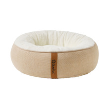 Camden Cotton & Jute Round Dog Bed